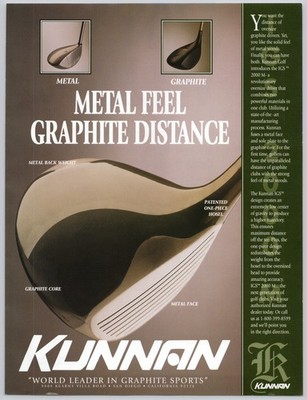 Kunnan IGS Golf Club Metal Graphite Distance Feel 1994 Vintage Print Ad