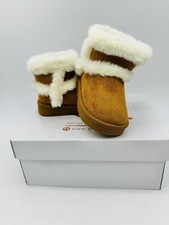 Toddler Girls/Boys Sherpa Lined Ankle Fashion Boots Camel, NIB, Cozy Cub Sz 4.5