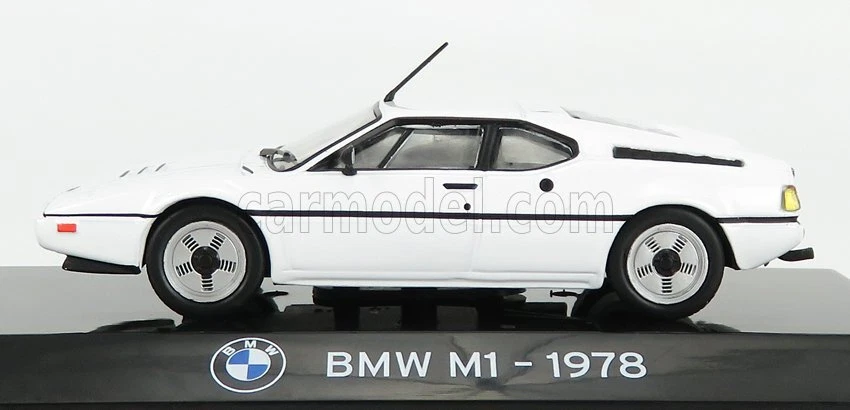 MODELLINO AUTO STATICO CENTAURIA BMW M1 1978 CON VETRINA BIANCO SCALA 1/43 - Immagine 3 di 4