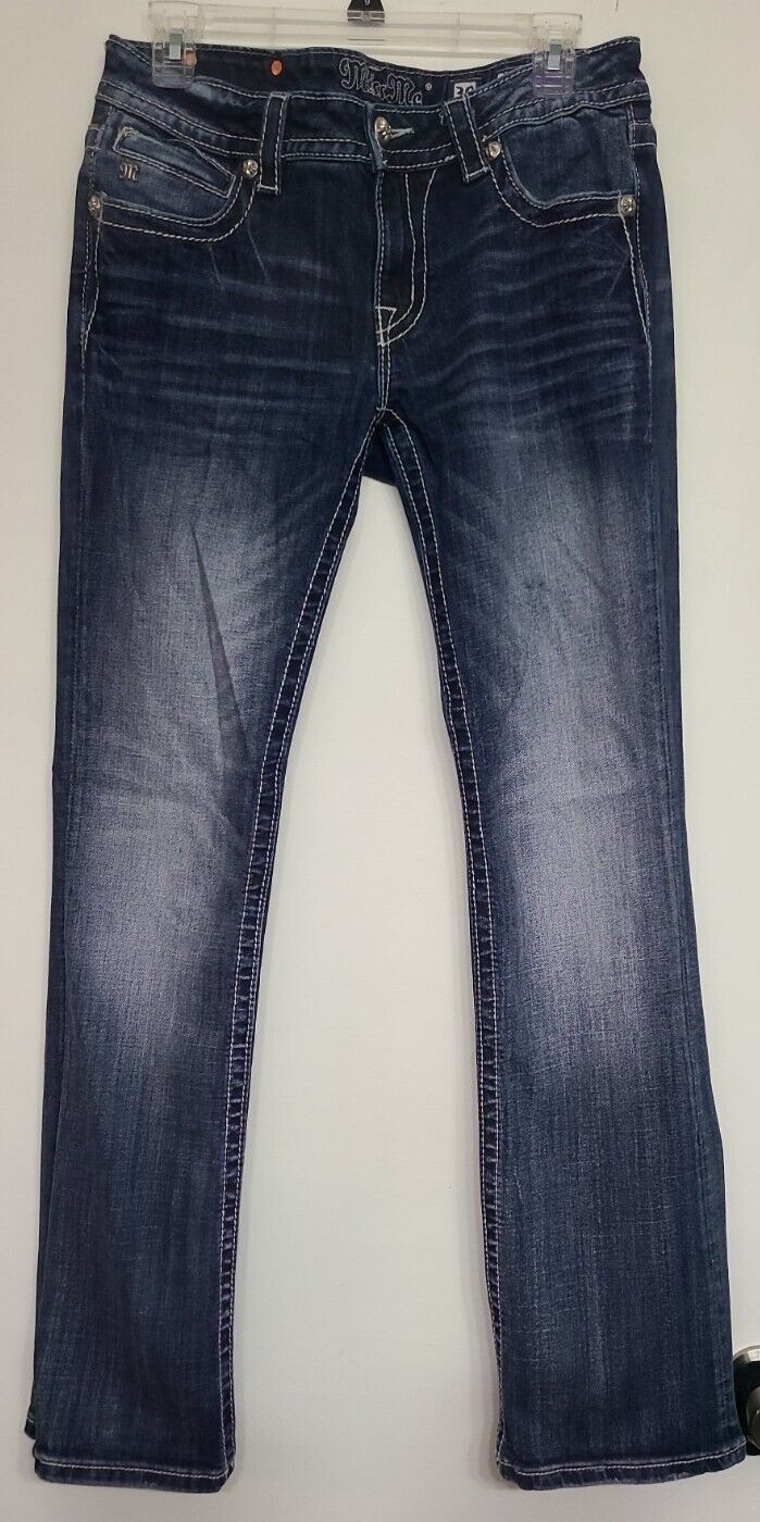 Miss Me Boot Cut Denim Jeans Cross Pockets 30X34 … - image 2