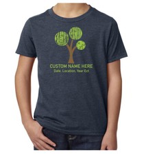 Family Tree with custom name and Date in Leaves- Family Reunion youth T-shirts