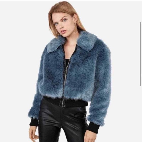 Faux Fur Coat / Bomber Jacket - Unique 