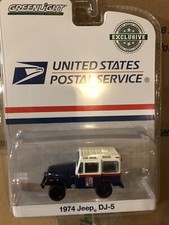 Greenlight Hobby Exclusive 1974 Jeep DJ-5 U.S. Mail USPS Civil Defense