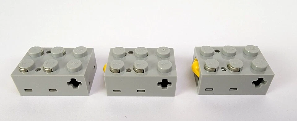 Lego 879 -Technic Electric Touch Sensor Mindstorms RCX 9V Gray Yellow - Set of 3 - Image 2 of 3