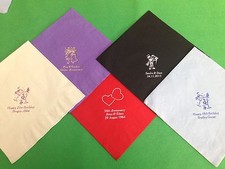 200 PERSONALISED NAPKINS / SERVIETTES QUALITY 3PLY 40CM WEDDING BIRTHDAY PARTY