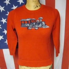 OSH KOSH B  GOSH locomotive sweater size 6 youth small Choo Choo Train express