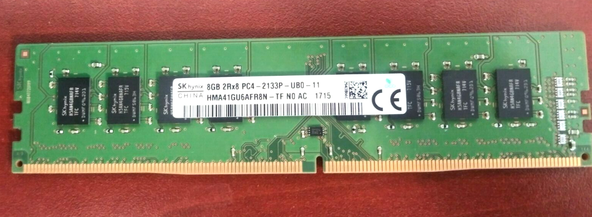 HMA41GU6AFR8N-TF SK Hynix 8GB PC4-2133P-UB0-11 2Rx8 DDR4 Desktop