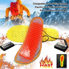 2x USB Heated Einlegesohlen Beheizte Beheizbare Schuheinlagen Heizsohlen Schuh