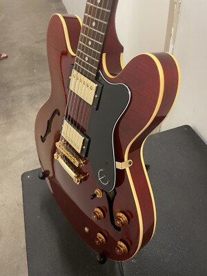 2004 Epiphone 335 DOT Deluxe Electric Guitar Flame Wine Red