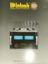 RARE McIntosh 1999 50 ANNIVERSARY MC602 POWER AMPLIFIER BROCHURE
