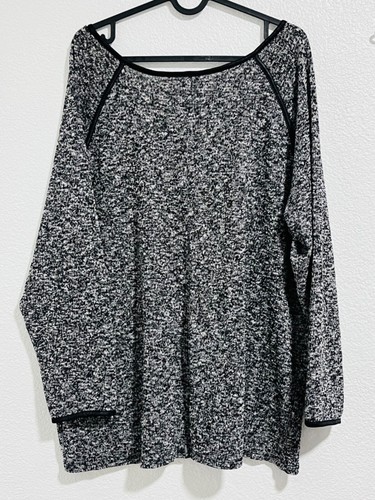DEREK HEART PLUS Gray Fleck 3/4 Sleeve Top Shirt Sz 2X - Picture 2 of 10