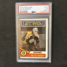 1974 OPC 132 Gilles Gilbert All-Star PSA 5(MC)