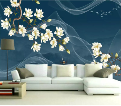 3D White Flower Branch 43448NA Wallpaper Wall Murals Removable Wallpaper Fay