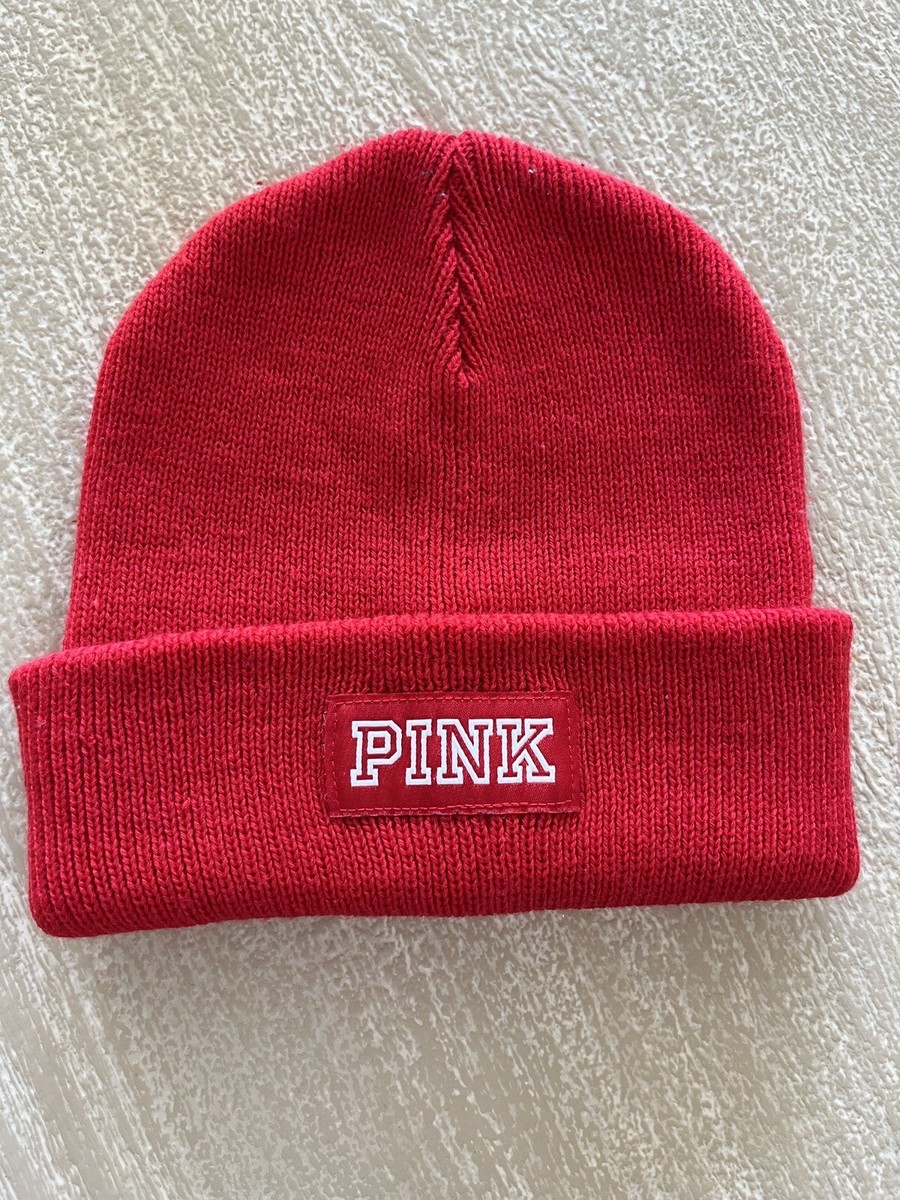 VS PINK RED RIB BEANIE Hat Victoria main image 4