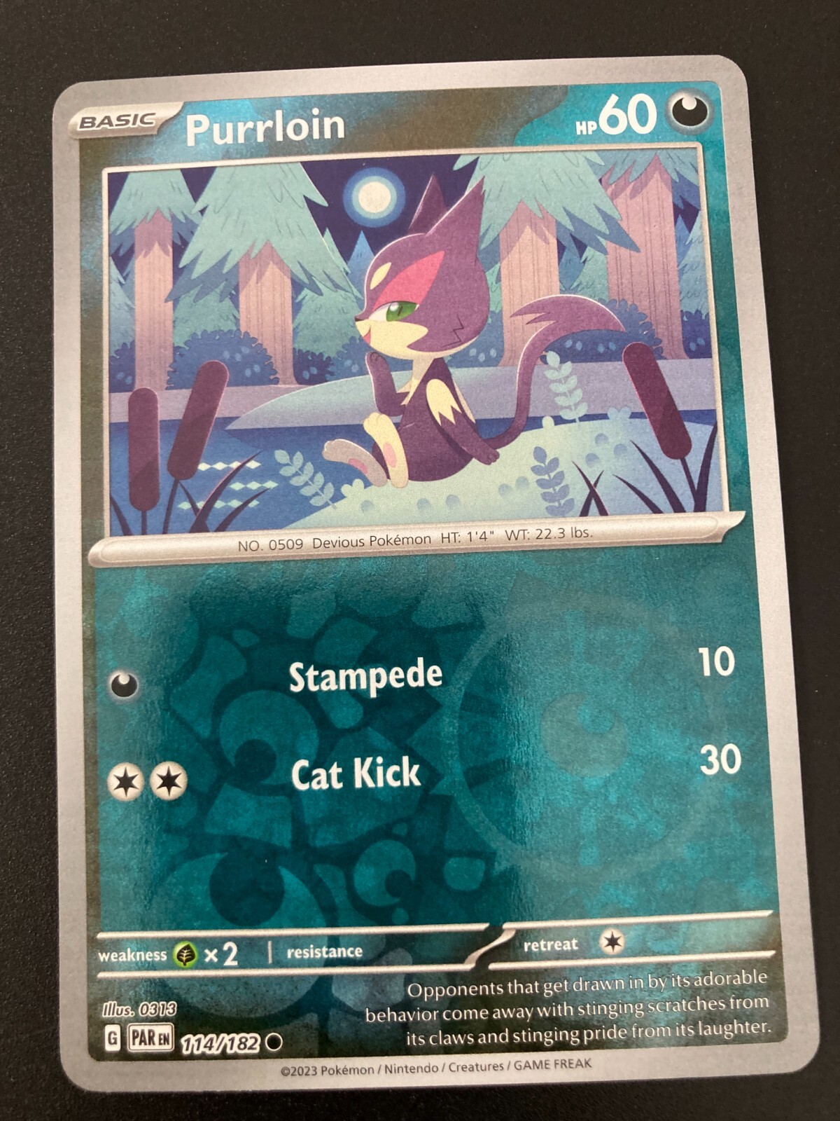 Purrloin 114/182 Pokemon Reverse Holo (2 card min buy in store)
