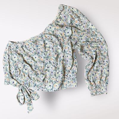 American Eagle Floral print One Shoulder Crop Top NWT Size L