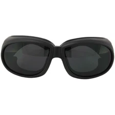 Global Vision Black Outfitter Super Dark Lens Padded Fit Over Safety Glasses