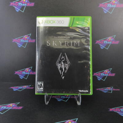 The Elder Scrolls V Skyrim Xbox 360 + Map Complete - 1 Year Warranty EX Cond