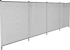 Pool Fence 6'Hx16'L Inground Pool Mesh Fence for Backyard 250GSM MF25E0616BK