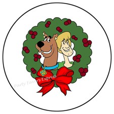 30 DOG CHRISTMAS WREATH ENVELOPE SEALS LABELS PARTY FAVORS STICKERS 1.5"