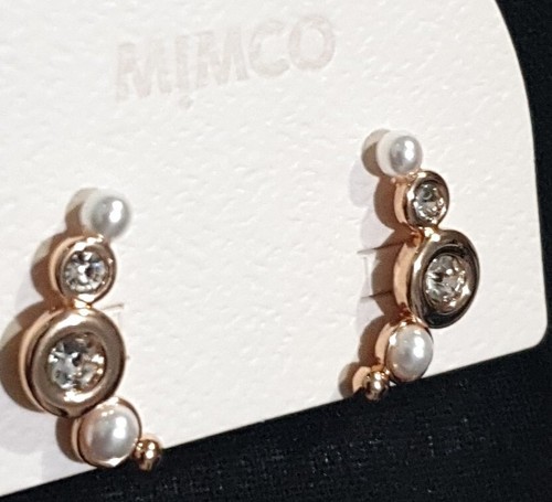 MIMCO Circulate Stud Earrings In ROSE Gold Tone HARDWARE+ MIMCO Dust Bag New ❤❤❤ - Picture 7 of 10