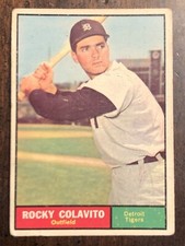 1961 Topps #330 Tigers Rocky Colavito
