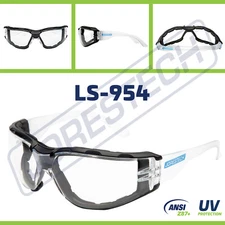 Safety Goggles Clear Anti Fog Scratch Resistant UV Z87+ Glasses JORESTECH