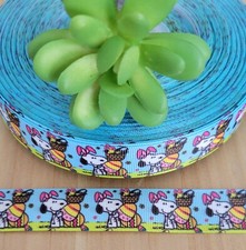 7/8" 1 YD Snoopy Easter Grosgrain Ribbon Easter Eggs Dog Easter Celebration