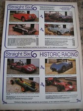 STRAIGHT SIX CAR STOCK LIST HISTORIC RACING 1986 POSTER ADVERT A4 SIZE FILE 1