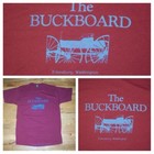 vintage 80s single stitch t shirt 50/50 THE BUCKBOARD CAFE SOUVENIR RESTAURANT — photo 1