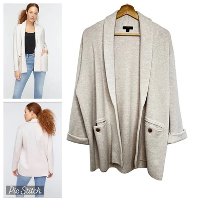 J. Crew Camille Sweater Blazer Shawl Collar Cardigan Large Merino Wool  Blend | eBay