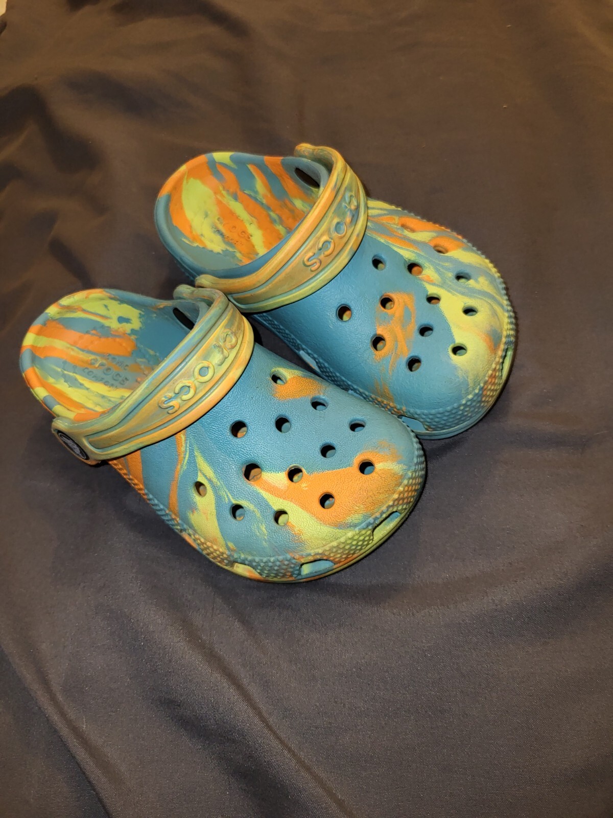 Kids' Crocs Classic Clog Marbled Tie Dye Size 9 Unisex GUC