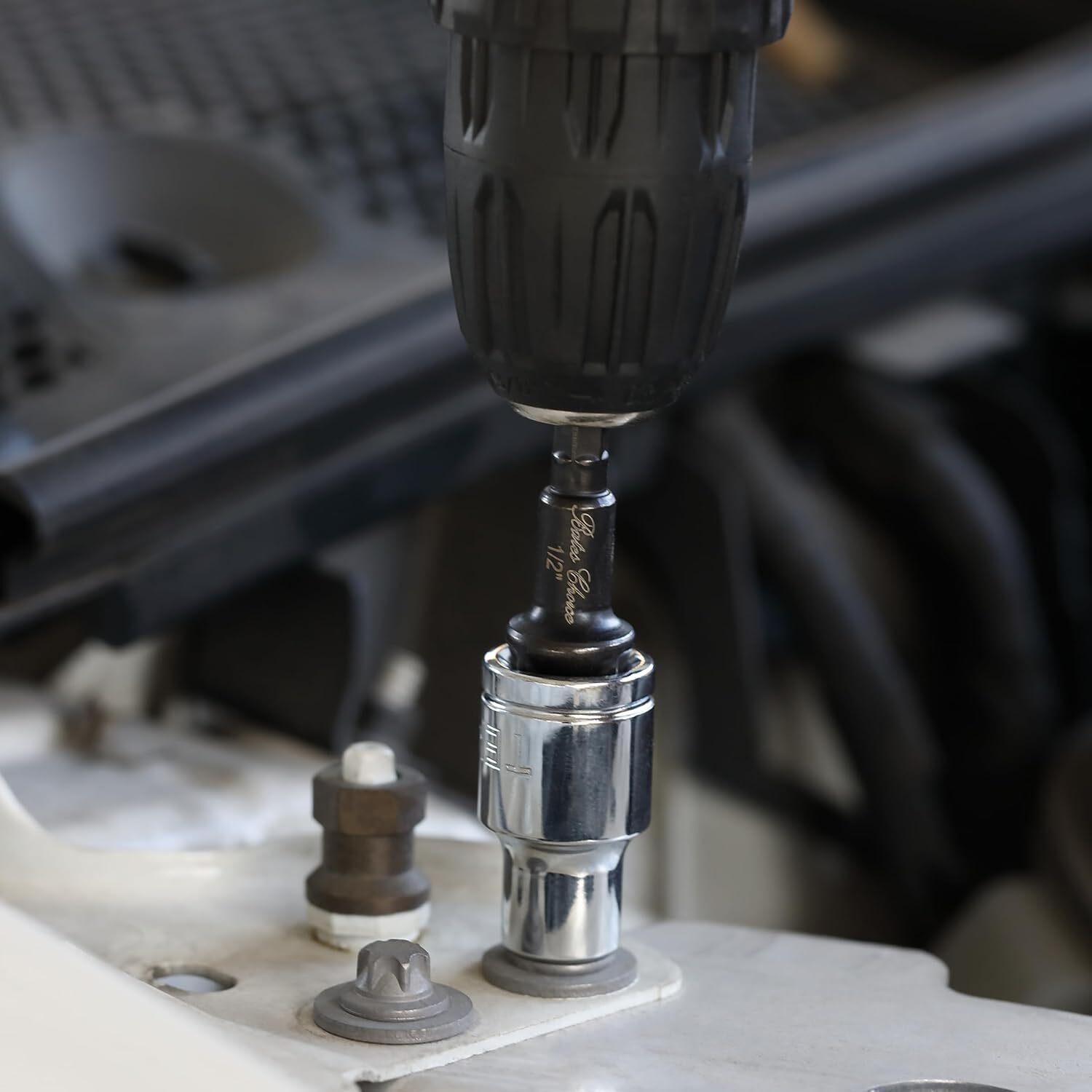 9 Pcs Impact Rotatable Socket Adapter 1/2" 1/4" 3/8" 1/4 Hex Shank Swivel Socket