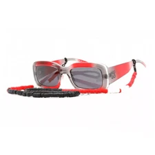 New Hugo HG 1281/S 0268 IR Shiny Grey and Red/Grey 56-20-140 Sunglasses