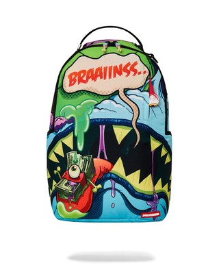 Sprayground Money Braaiinnss Bag OS Multi Graphic Laptop Sleeve Backpack APP2598