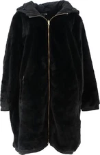 Antthony Holiday Luxe Reversible Hooded Coat Black L NWOT (491)
