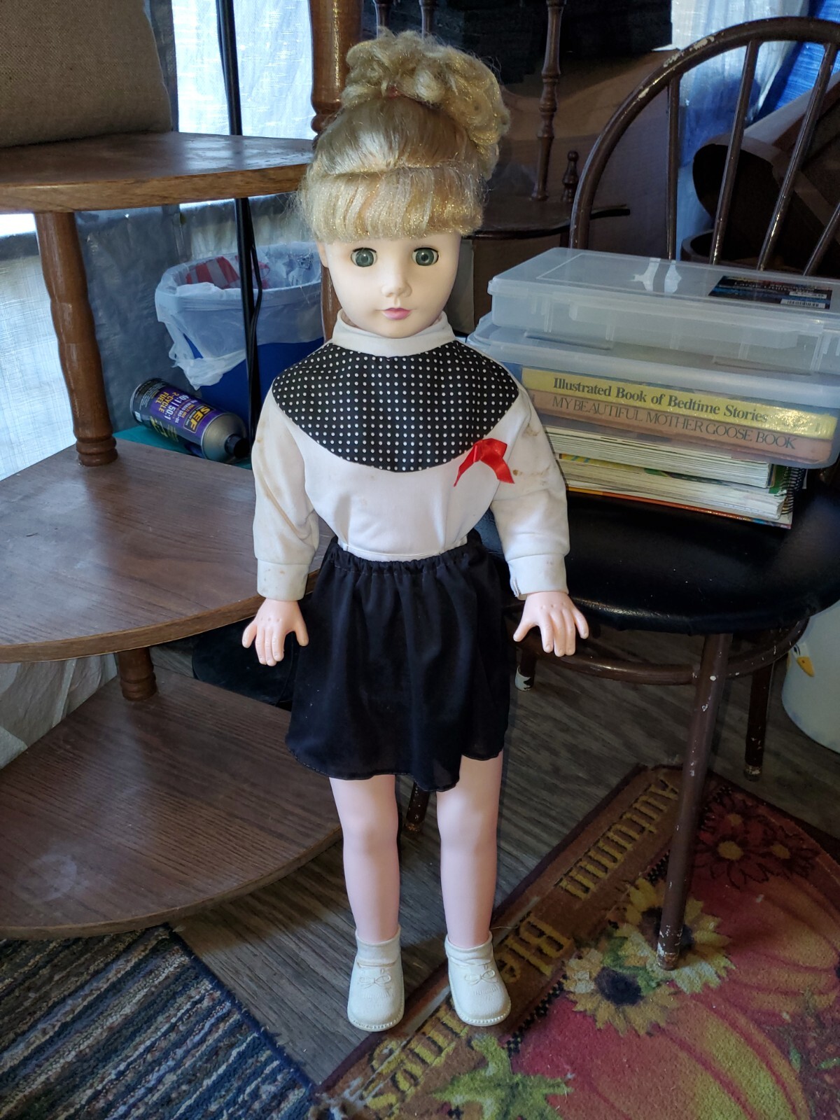 Vintage 1974 Lovee Doll 34" Hard Plastic Sleepy Eyes, Blonde Hair