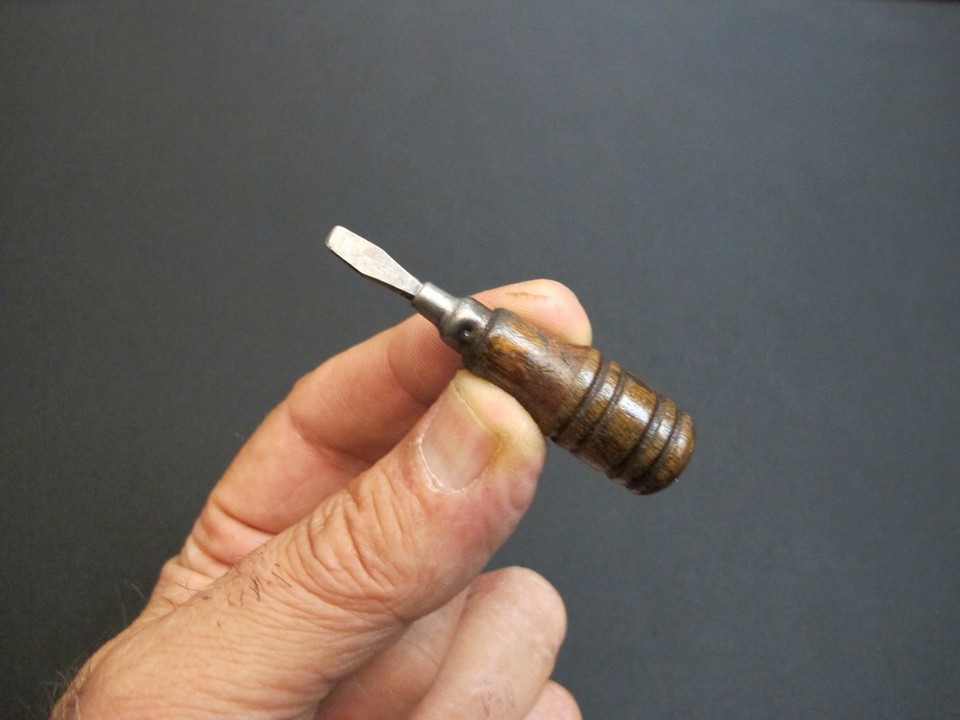 Unusual Miniature 2-1/4” Vtg Jewelers/Watchmakers Screwdriver Antique Rare Tool