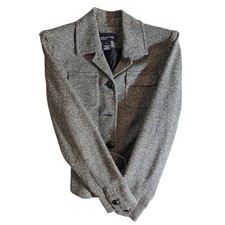 Jones New York Signature Wool Blend Belted Blazer Jacket Womens Size 4 Tweed