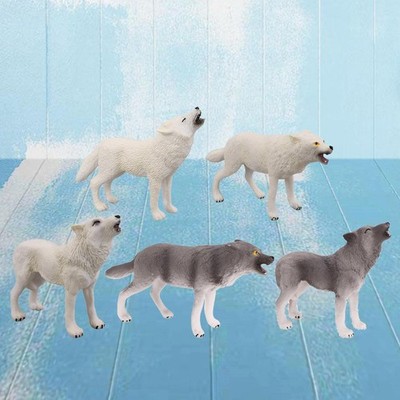 Wolf Figuren Tier Spielzeug Lernmodell für Weihnachtsgeschenk Kleinkinder Kinder