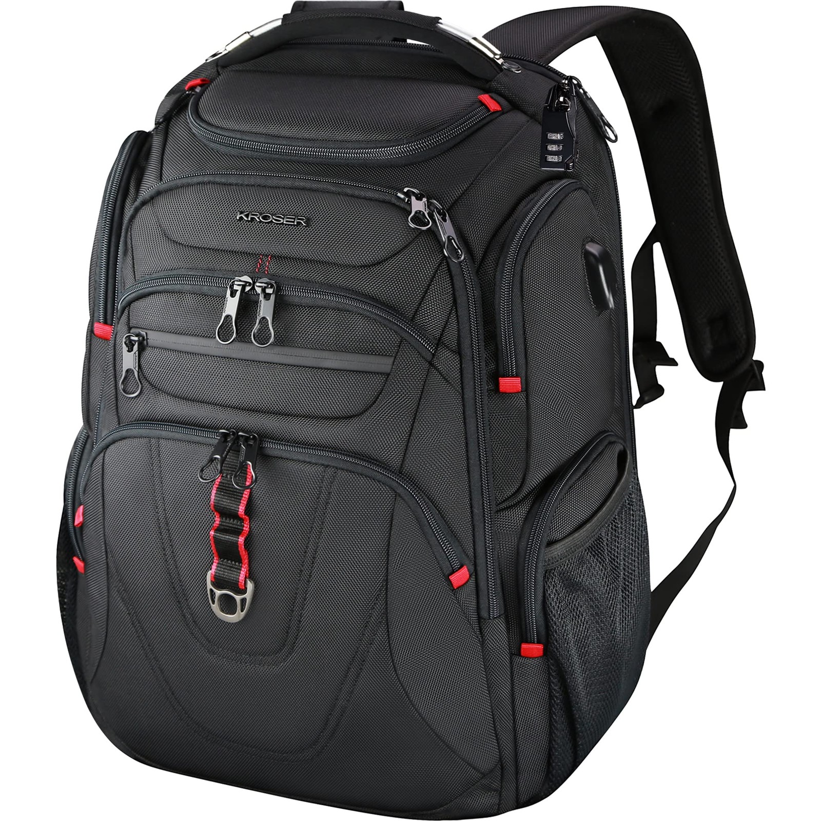 TSA-Friendly 17.3 Inch XL Laptop Backpack Water-Resistant Travel Computer Bag