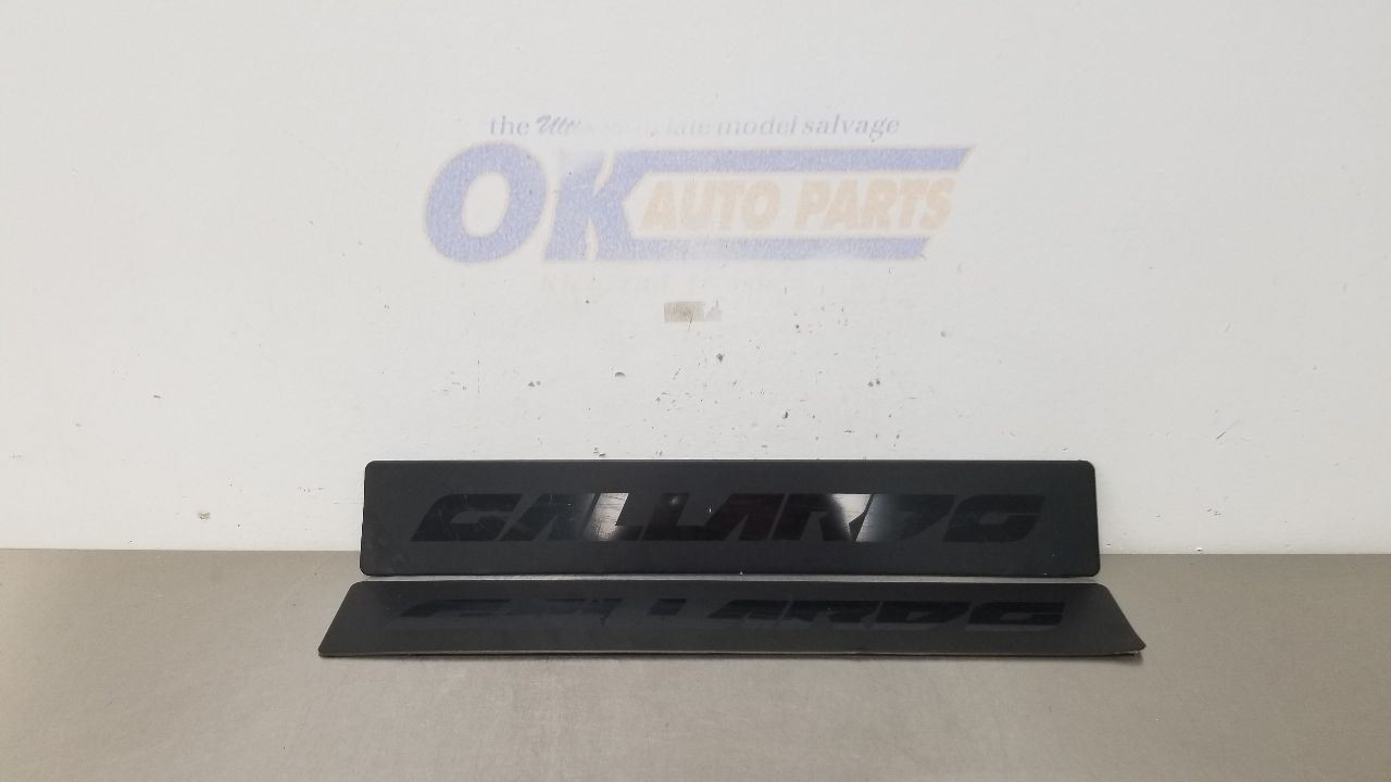 2004 LAMBORGHINI GALLARDO ROCKER PANEL DOOR SILL SCUFF PLATE TRIM SET PAIR BLACK