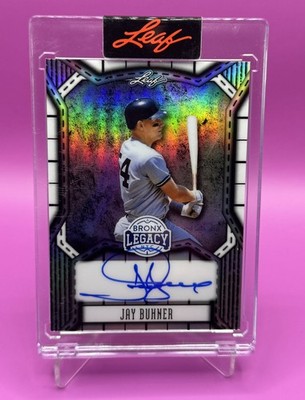  JAY BUHNER  2025 LEAF Bronx Legacy handsigniert #BA-JB1 Silver Prismatic /65.