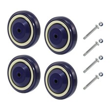 4" Casters Polyurethane Shopping Cart Wheels Set of 4 Wheels for Cart Furnitu...