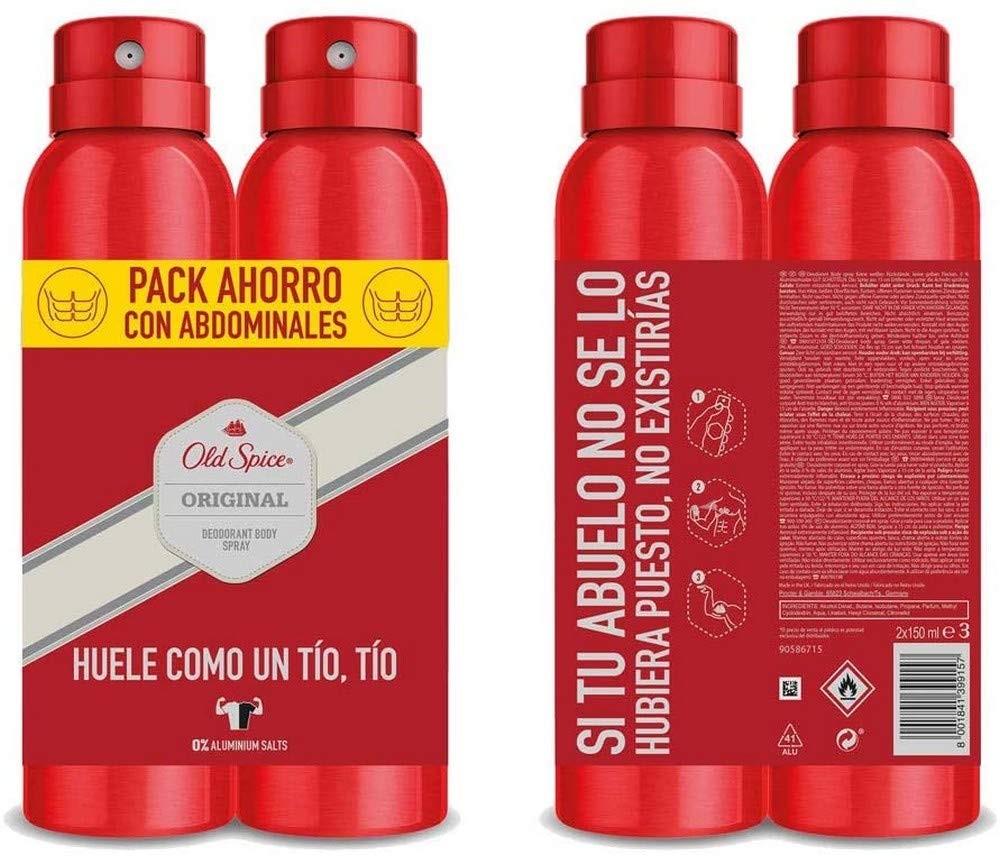 Old Spice Original Deodorant Spray 150ml Set 2 Pieces 150 ml (Pack of 2)