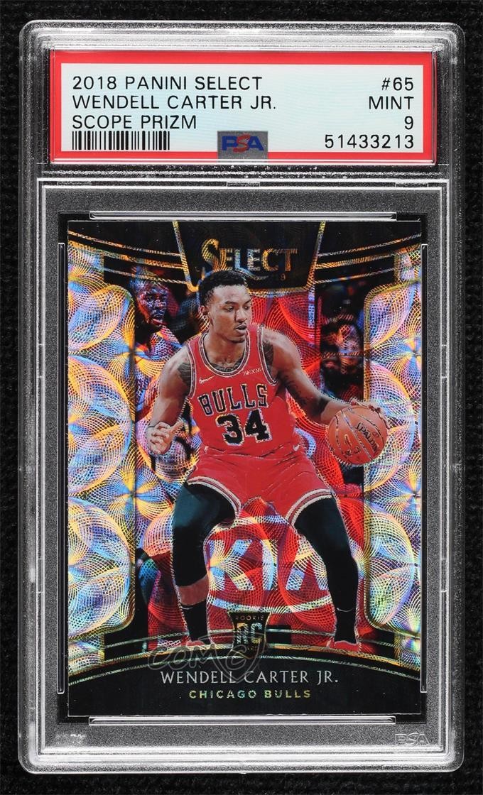 2018 Panini Select Concourse Scope Prizm Wendell Carter Jr #65 PSA 9 MINT 0d44