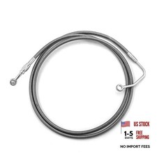 69" Extended Length ABS Upper Hydraulic Front Brake Line Kit 12"-14" Black