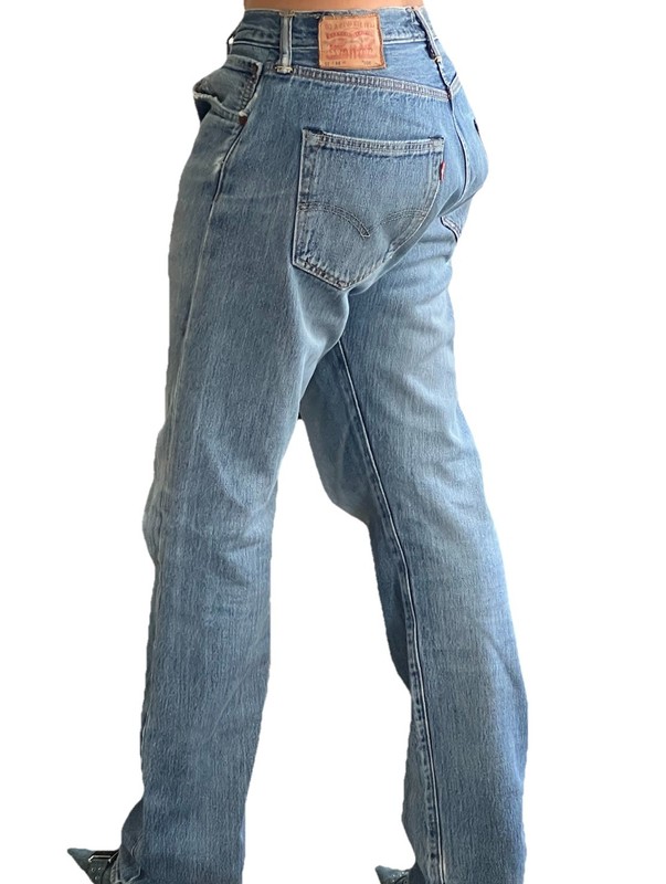 Levi's Vintage Straight Leg Jeans Medium Wash High Rise Classic Womens 34x30