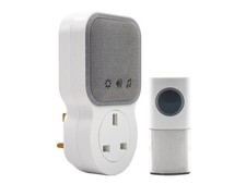  Uni-Com Plug Through Wireless Door Chime & Bell Push UNC68532
