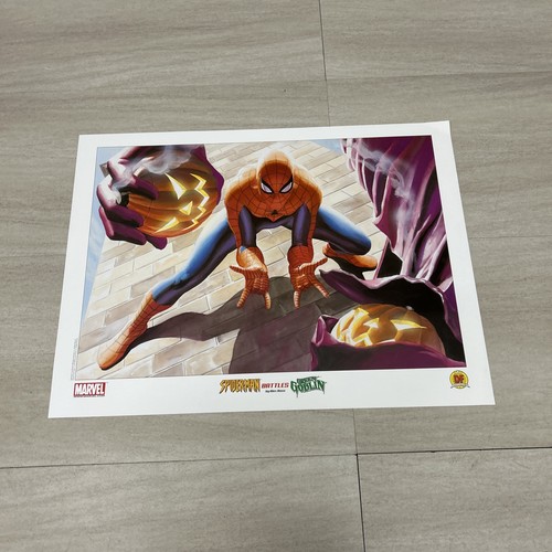 Alex Ross Spider-Man Battles Green Goblin 18x24 Art Print Marvel Dynamic Forces